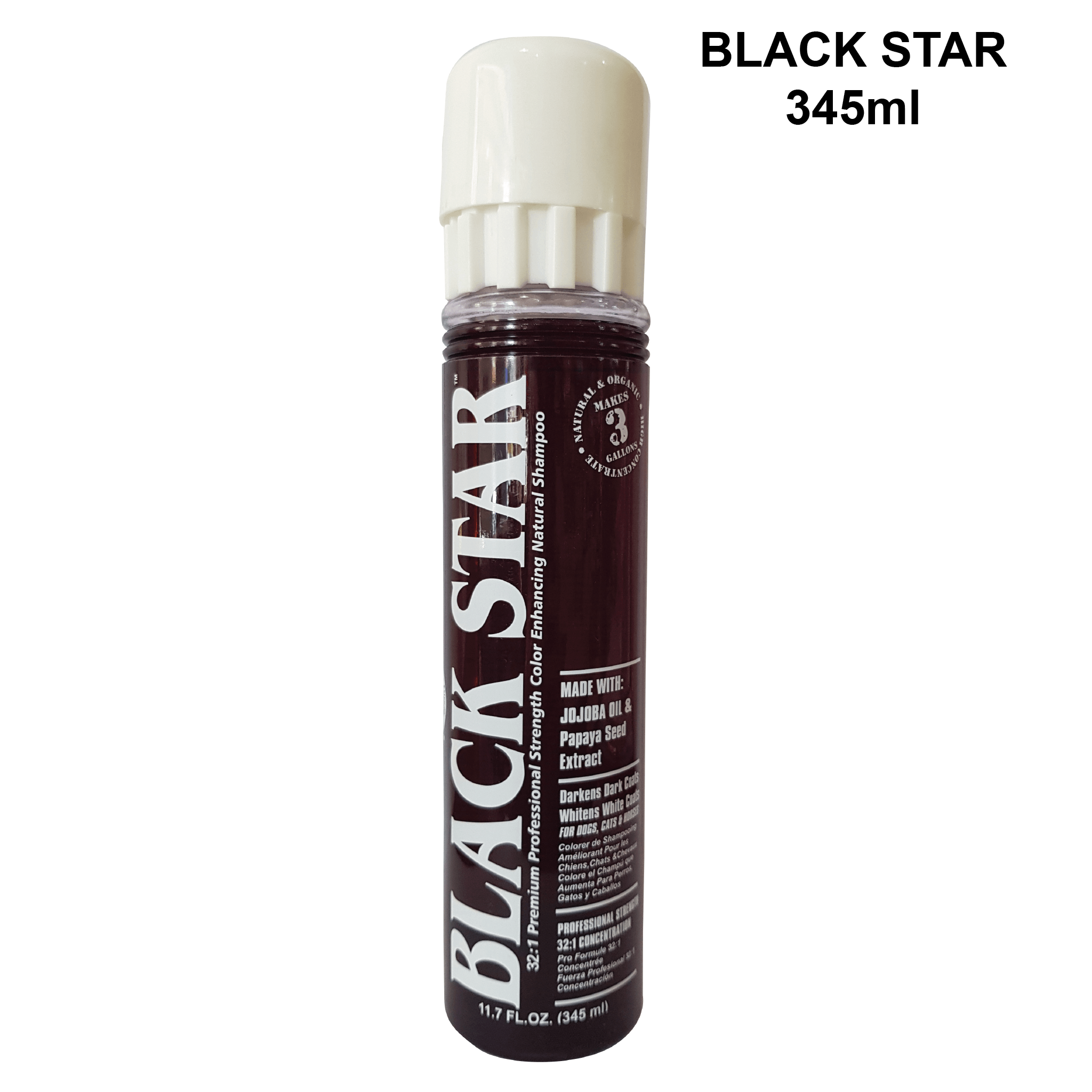 Kelco Black Star White Shampoo for Dogs and Cats (for Dark coat and Brightening)