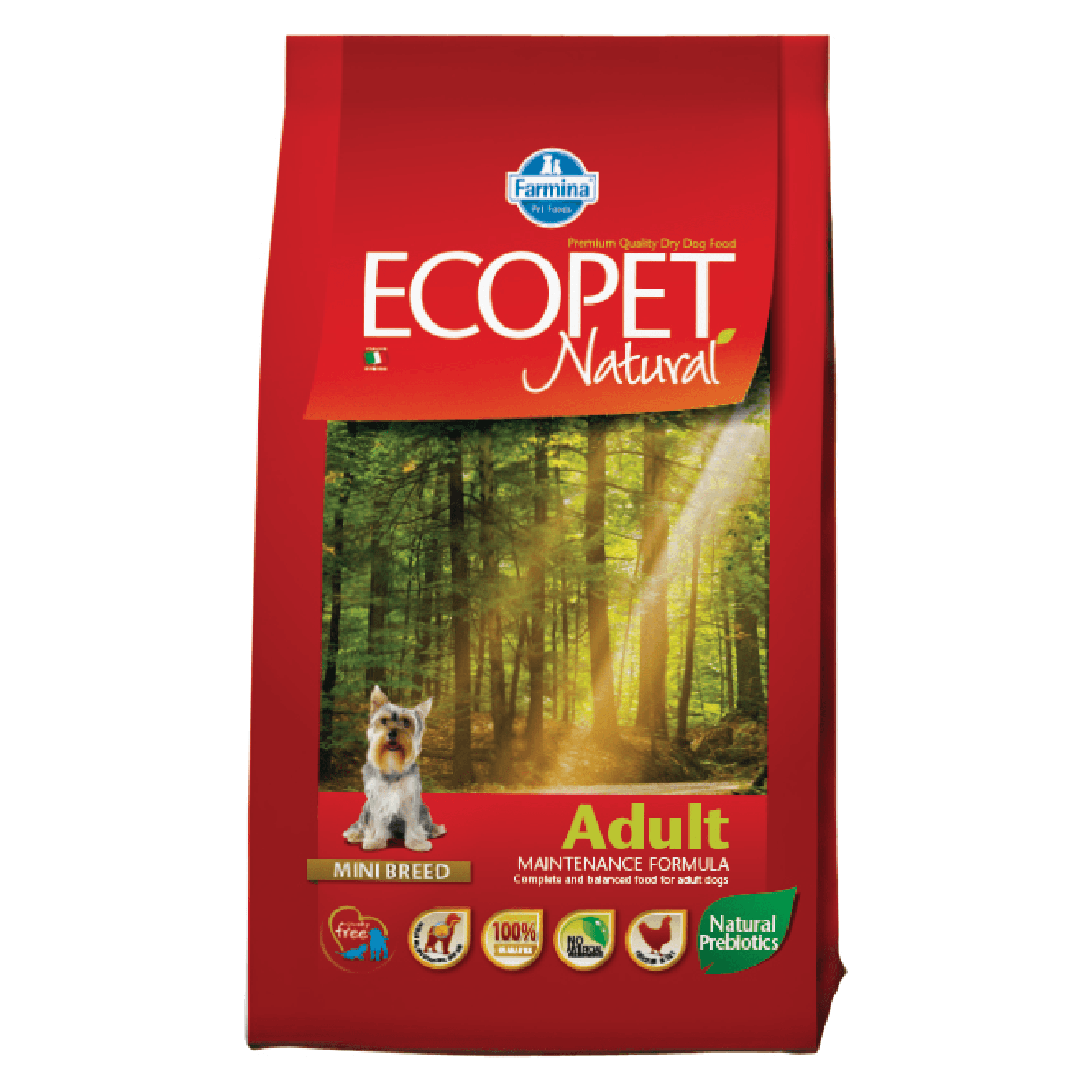 Ecopet Natural Adult Mini Dry Dog Formula - Medium Bites