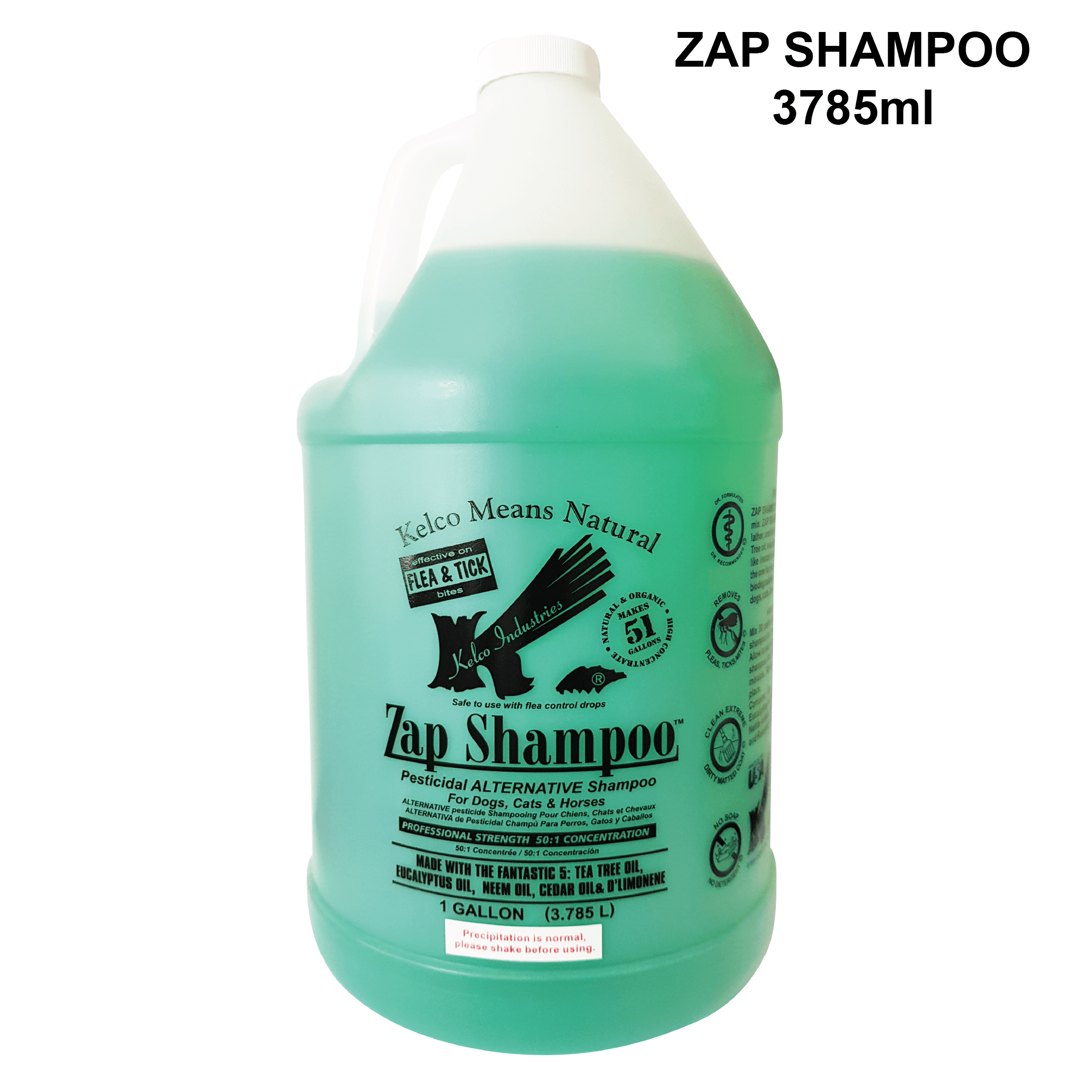 Kelco Zap Shampoo for Dogs and Cats (Deep Cleansing and Soothing) - Image 2