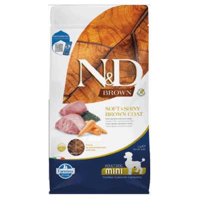 N&D BROWN Lamb, Spirulina and Carrot Recipe Dog 2KG