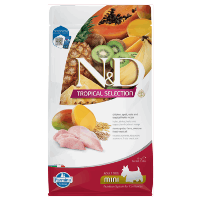 N&D Tropical Chicken ADULT Mini Kibble Size Dry Dog Food