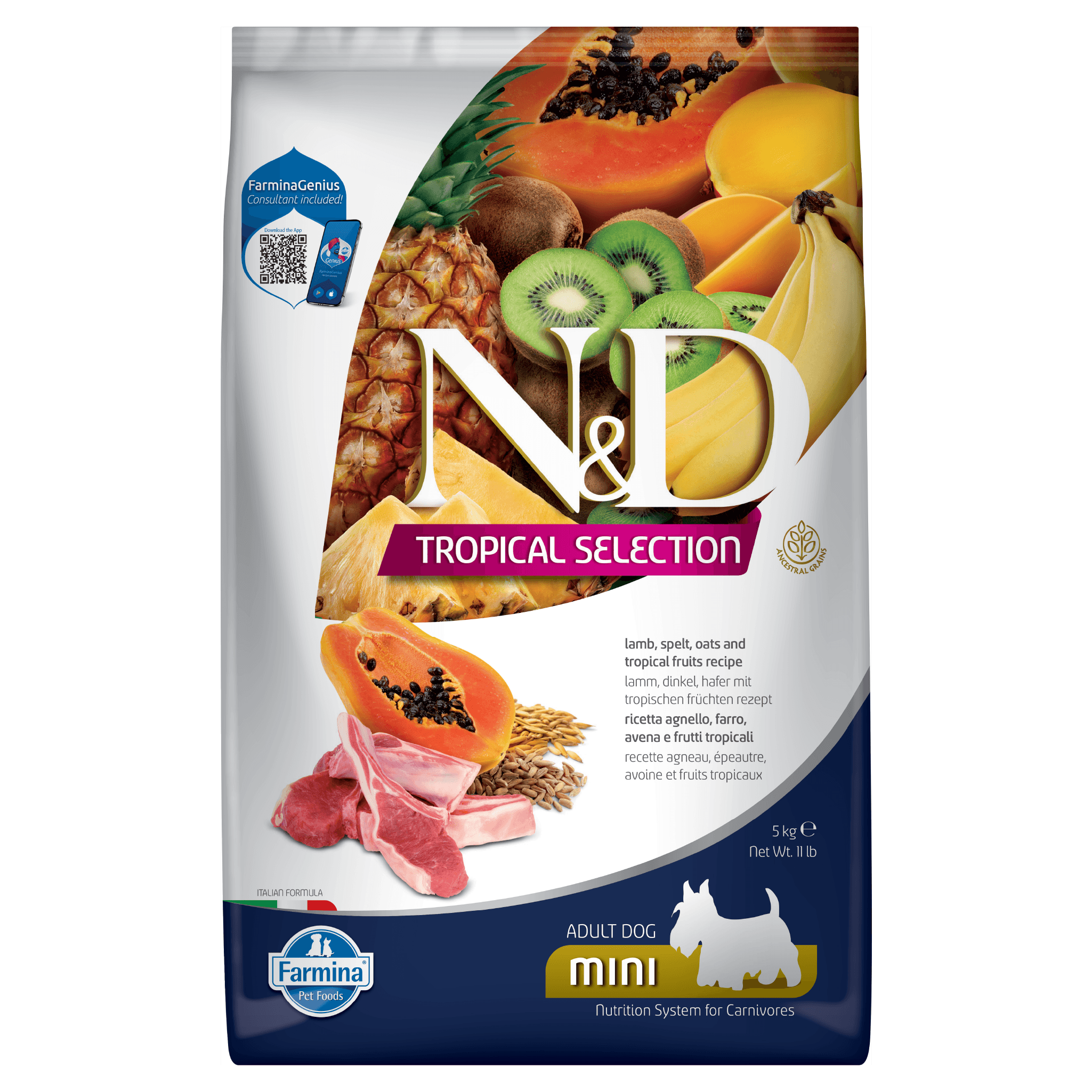 N&D Tropical Lamb ADULT Mini Kibble Size Dry Dog Food - Image 2
