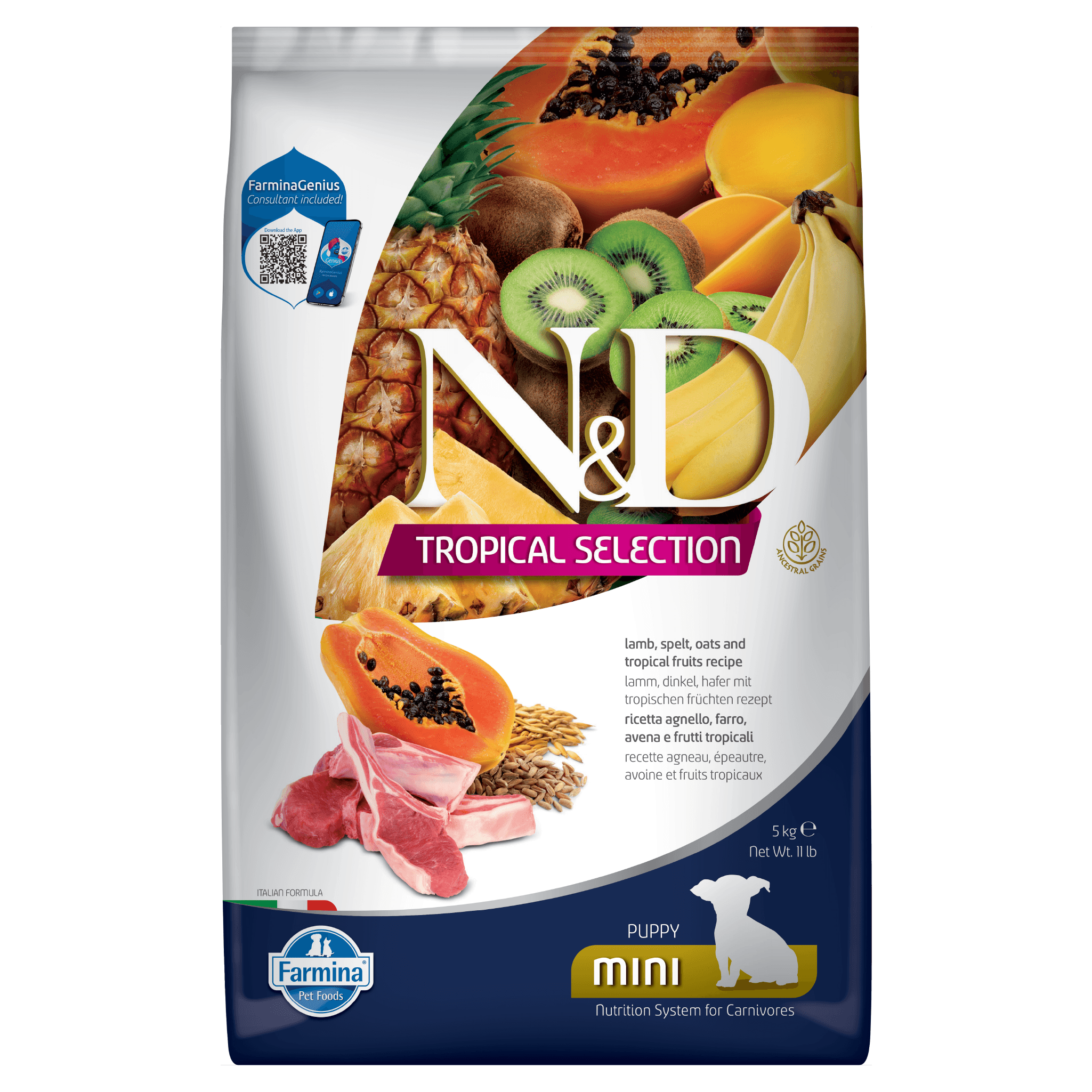 N&D Tropical Lamb PUPPY Mini Kibble Size Dry Dog Food - Image 2