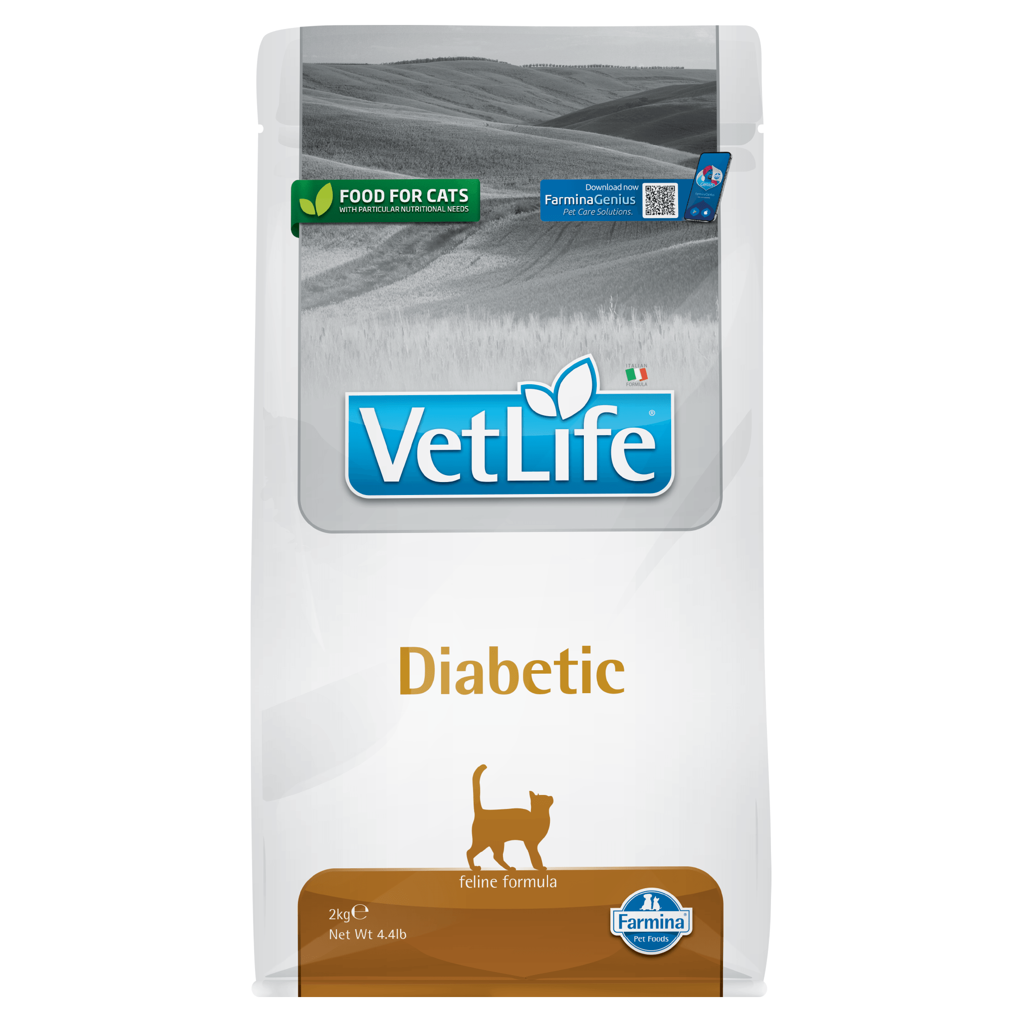 Vet Life Feline Diabetic Dry Kibbles 2kg